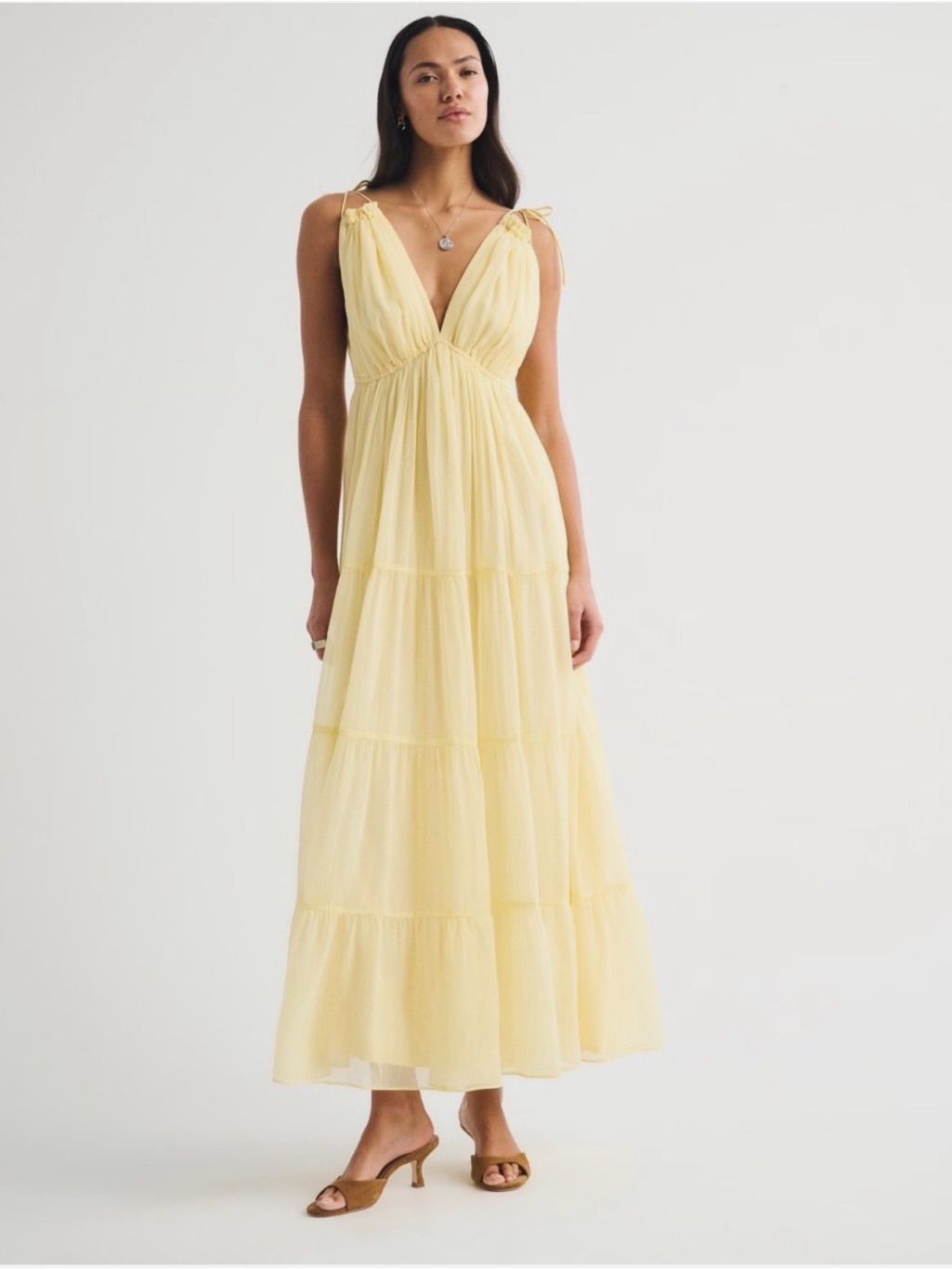 Nwt Abercrombie & Fitch Convertible Maxi Dress - Yellow